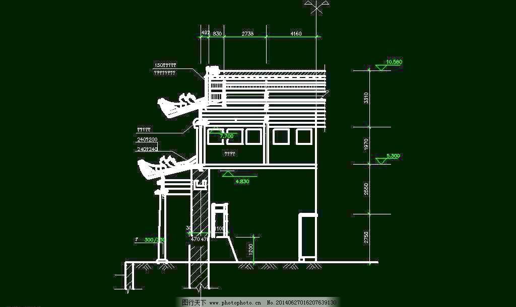 古建筑門檐_室內圖紙_CAD素材_